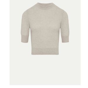 Le Kasha OrganicCashmere Elegant Beige Crew Neck Sweater Large NWT